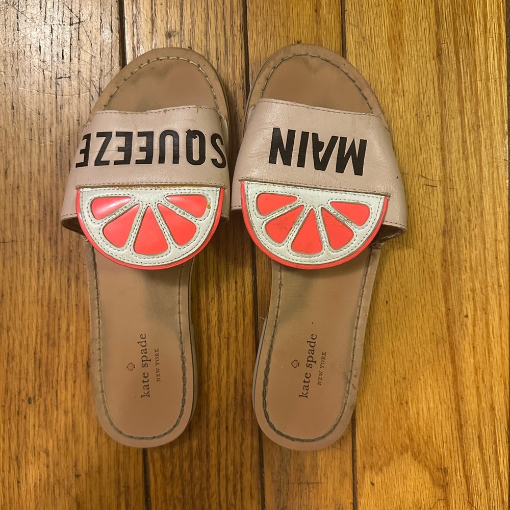 Kate Spade Pink and Tan Citrus Sandals